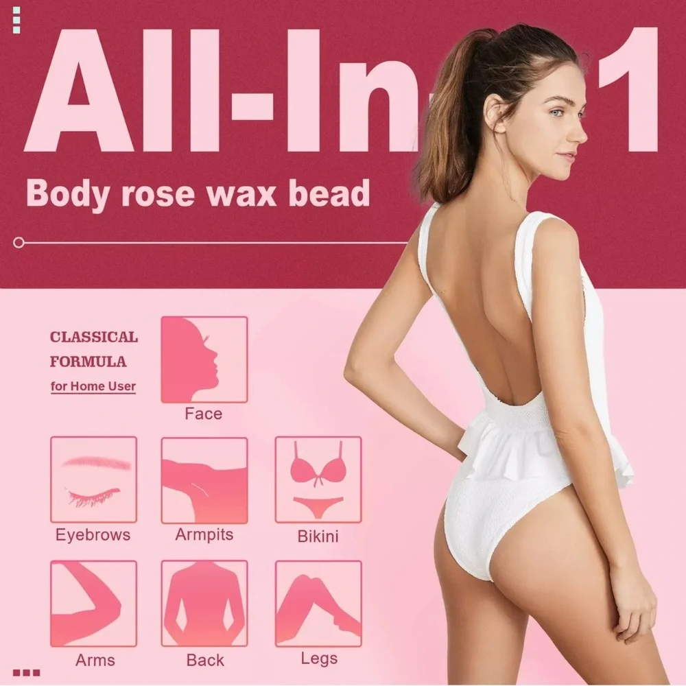 Ajoura 2 lb Hard Wax Beads All-purpose Wax Beans for Sensitive Skin Large Area